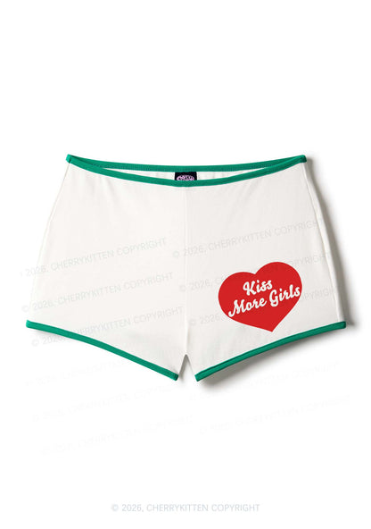 Kiss More Girls Pride Y2K Booty Shorts Cherrykitten