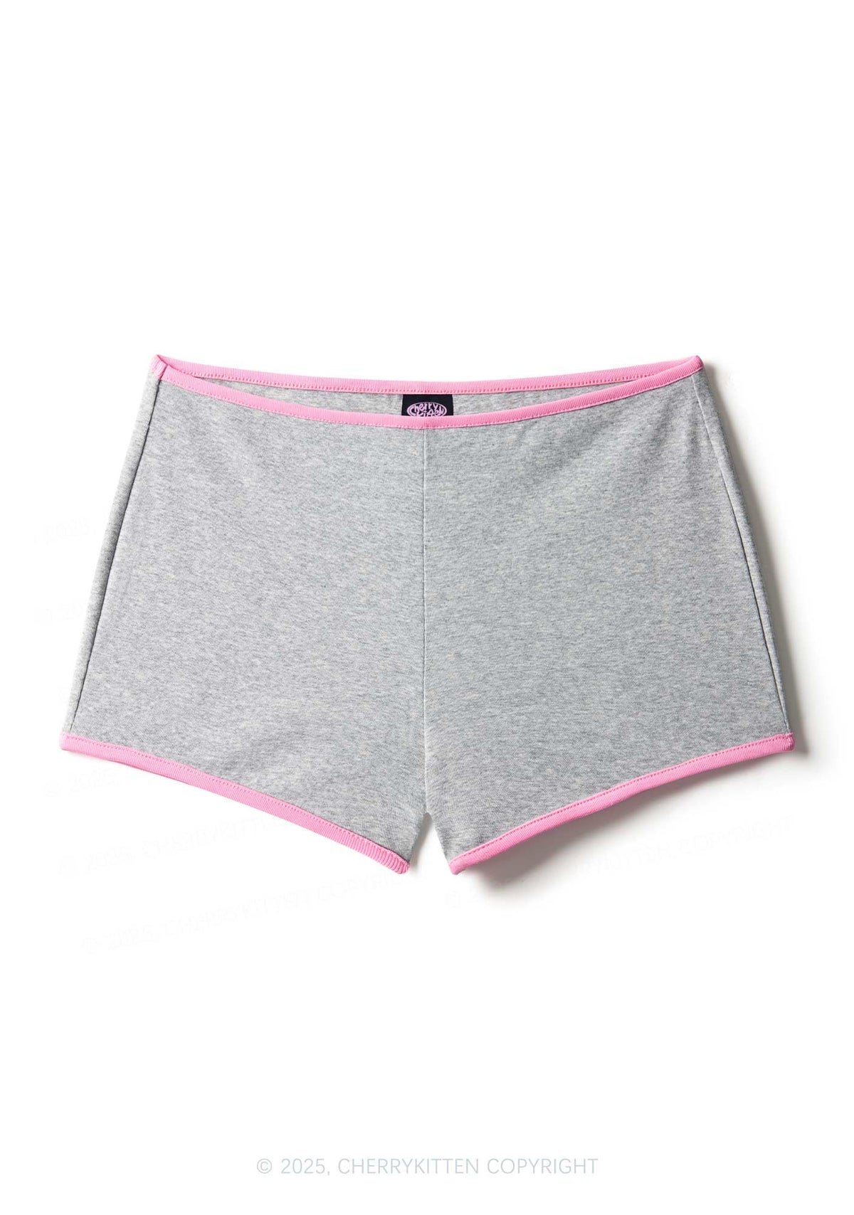 Plain Y2K Contrast Mini Shorts Cherrykitten