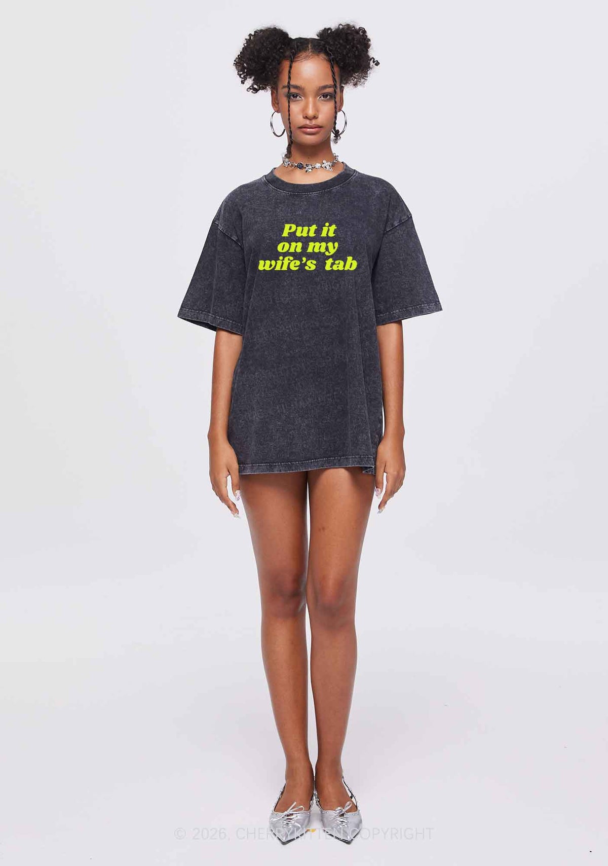 Put It On My Wifes Tab Pride Y2K Shirts Washed Tee Cherrykitten