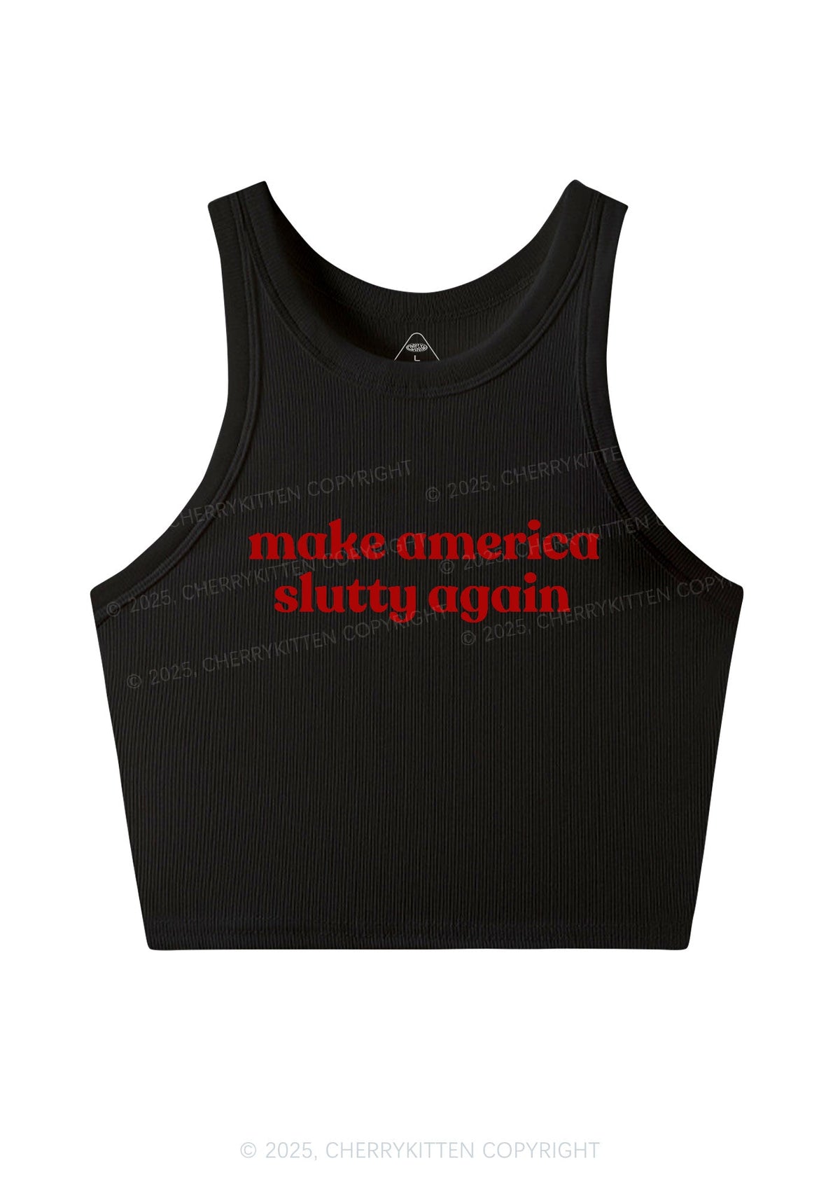 Make America Slxtty Again Y2K Crop Tank Top Cherrykitten