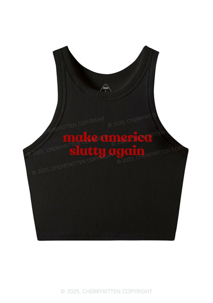 Make America Slxtty Again Y2K Crop Tank Top Cherrykitten