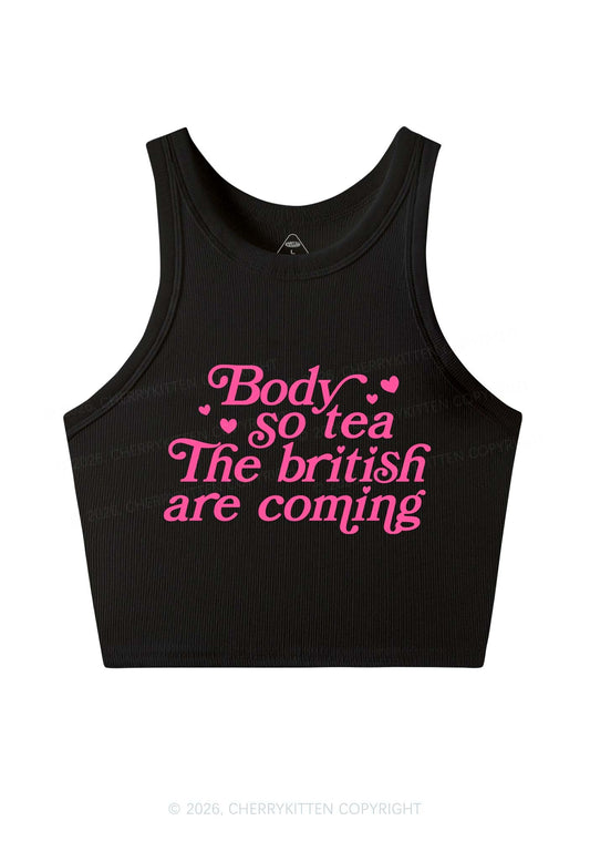 The British Are Coming Y2K Crop Tank Top Cherrykitten
