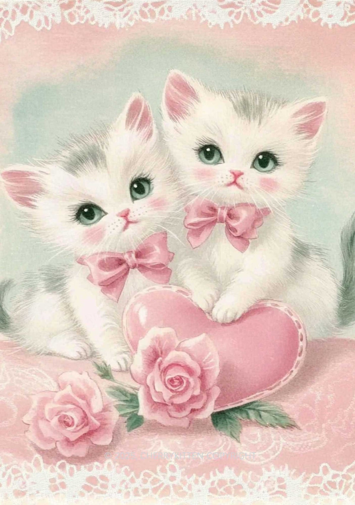 Rose Kitties Y2K Mesh Crop Top Cherrykitten
