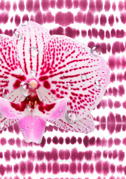 Pink Orchid Dewdrops Y2K Mesh Crop Top Cherrykitten