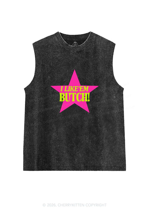 I Like Butch Pride Y2K Washed Muscle Tank Cherrykitten