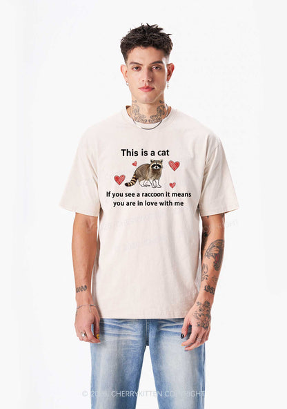 If You See A Raccoon Y2K Shirts Washed Tee Cherrykitten
