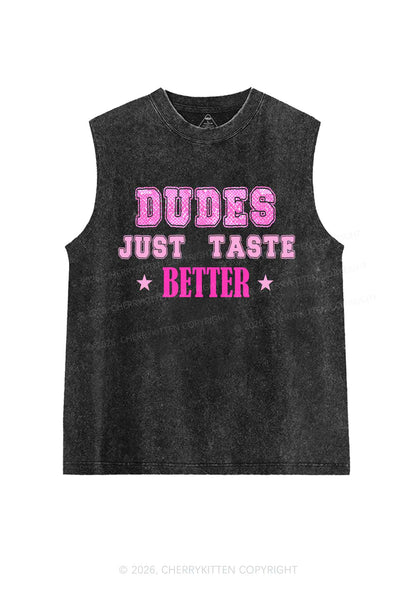 Dudes Just Taste Better Pride Y2K Washed Muscle Tank Cherrykitten