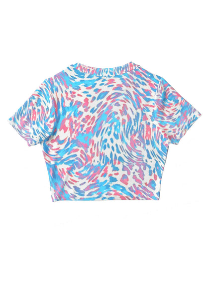 Trans Leopard Pride Y2K Mesh Crop Top Cherrykitten
