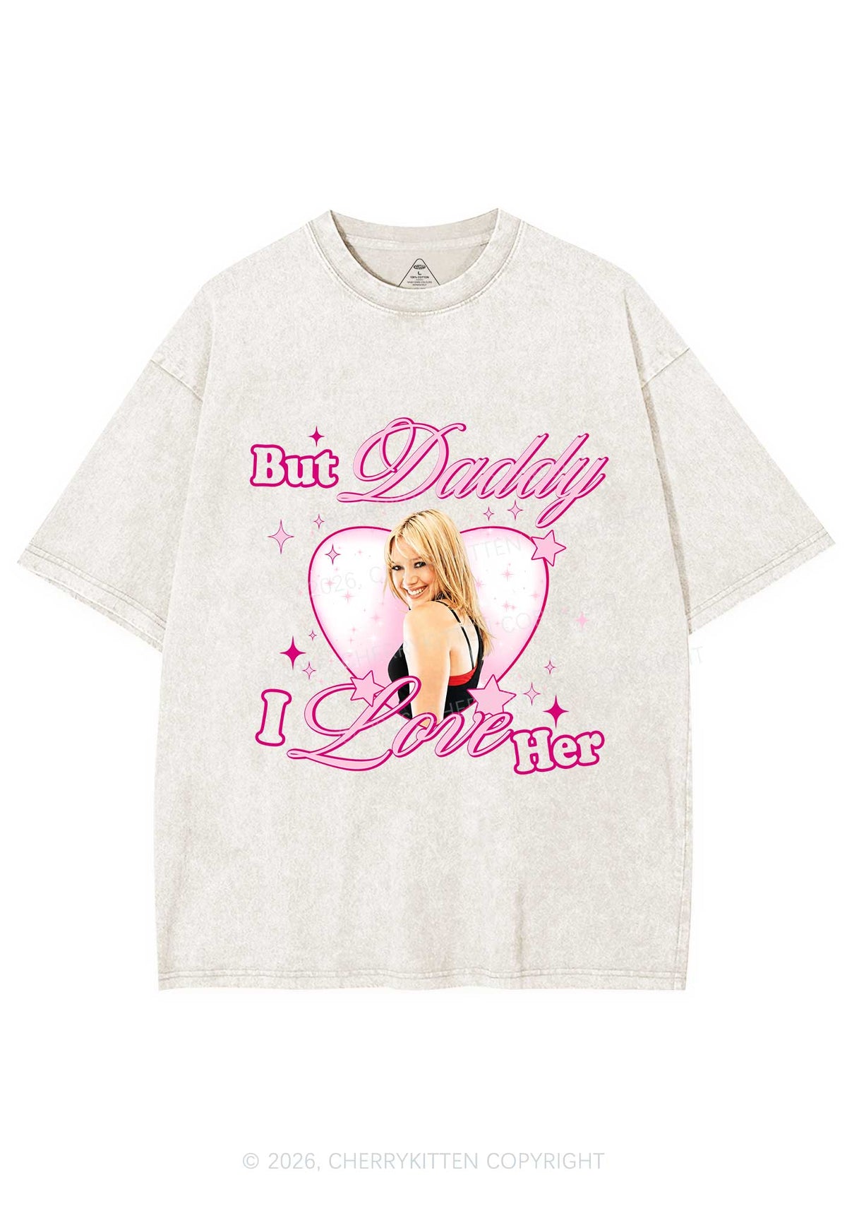 But Daddy I Love Her HD Y2K Shirts Washed Tee Cherrykitten