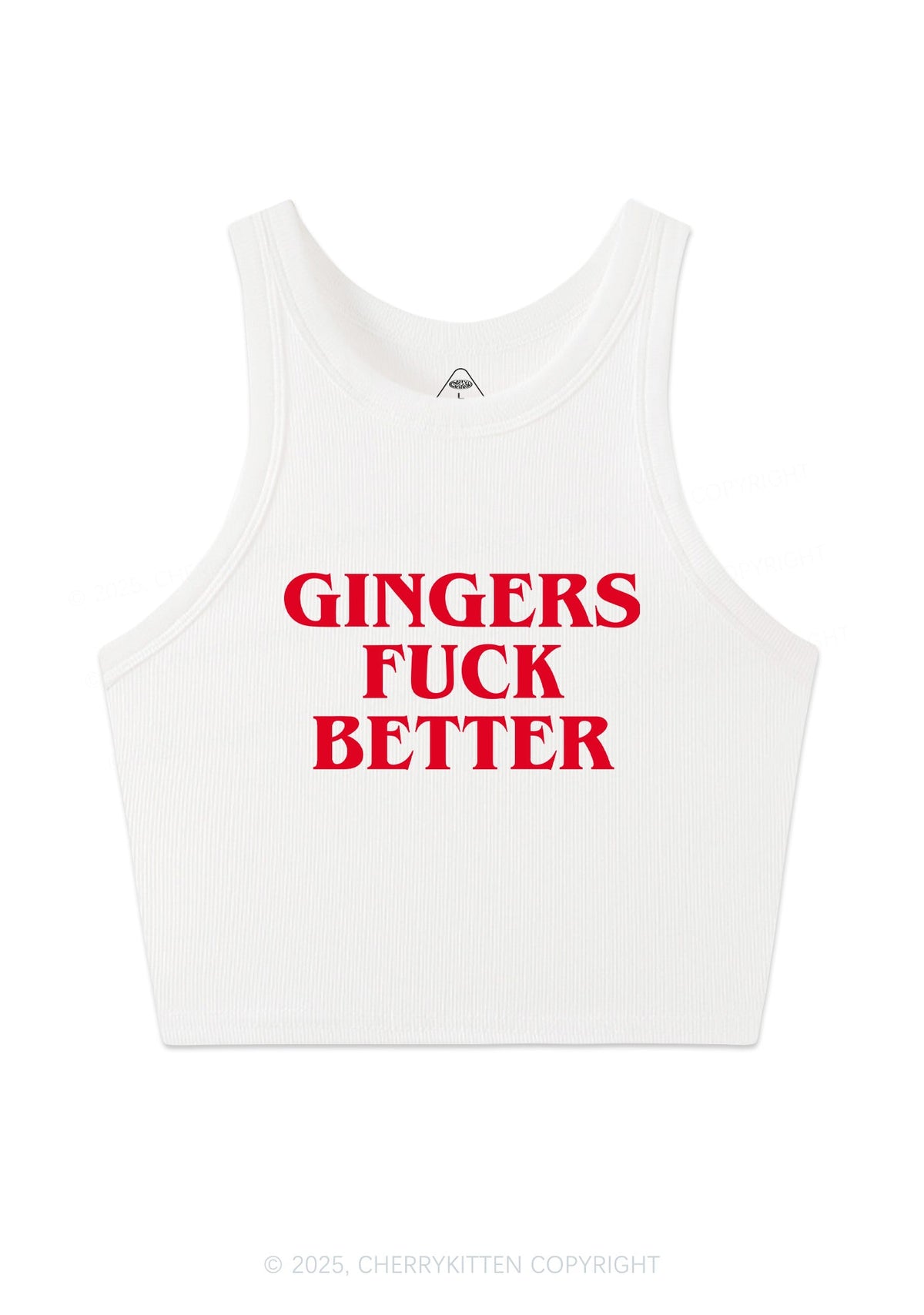 Gingers Fxxk Better Y2K Crop Tank Top Cherrykitten