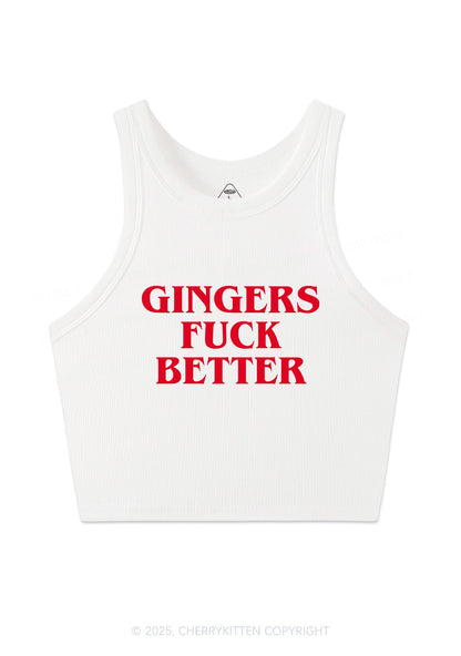 Gingers Fxxk Better Y2K Crop Tank Top Cherrykitten