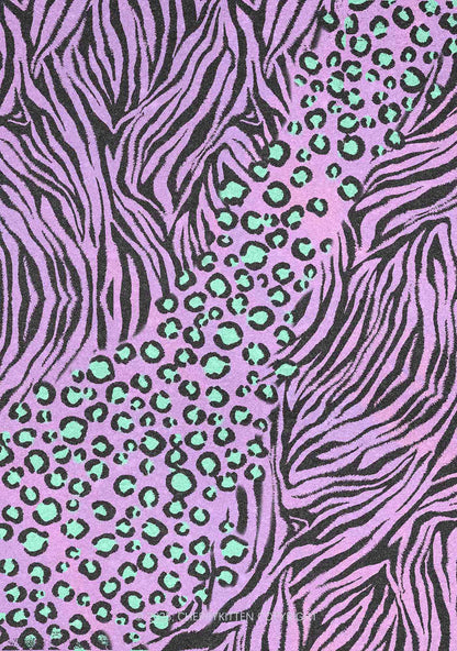 Lavender Zebra Y2K Mesh Crop Top Cherrykitten