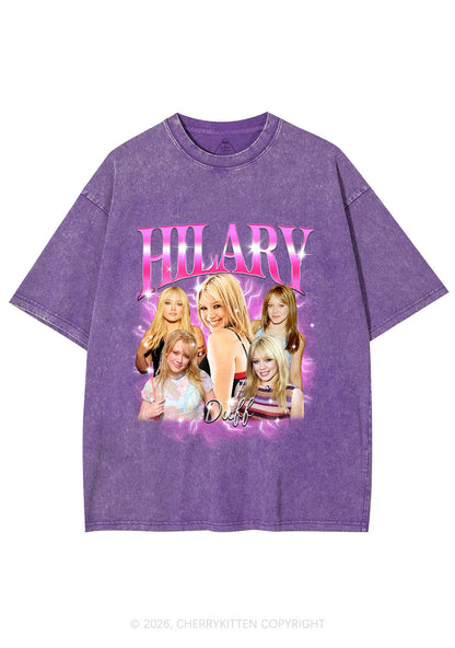 HD Pink Lightning Blonde Girl Y2K Shirts Washed Tee Cherrykitten