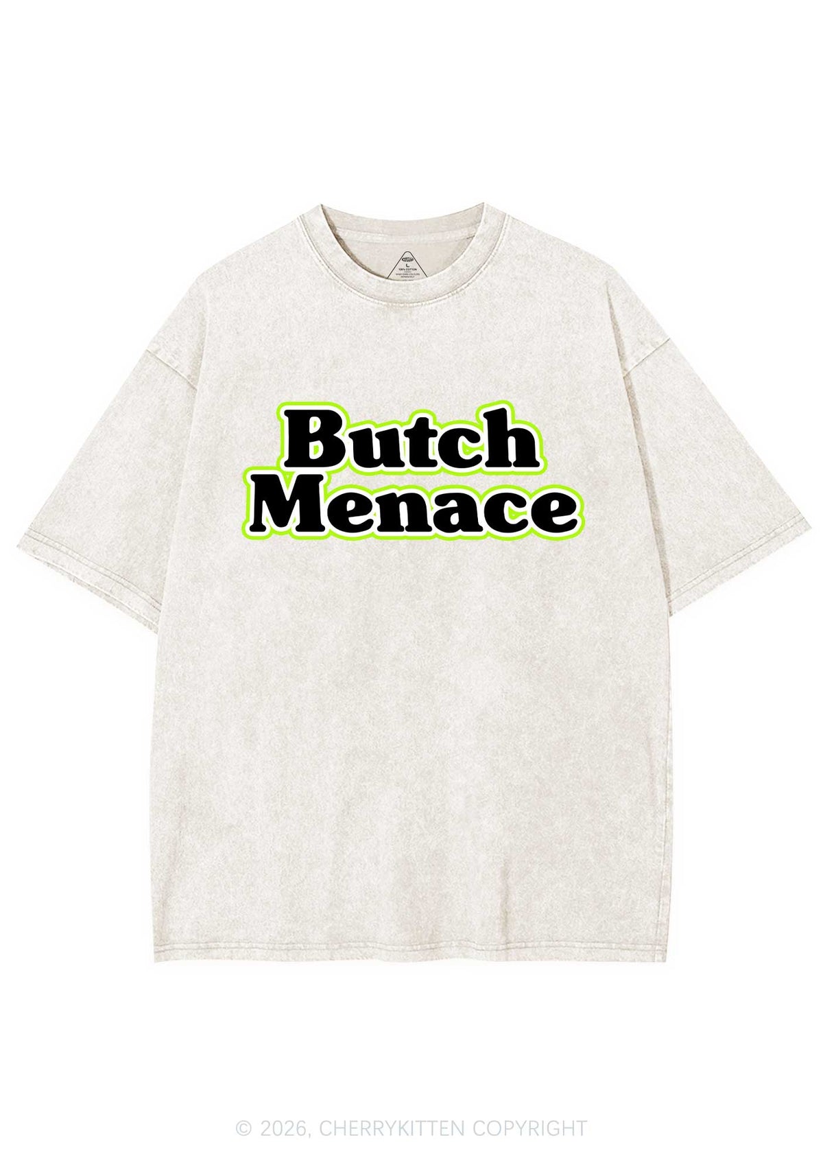 Butch Menace Pride Y2K Shirts Washed Tee Cherrykitten