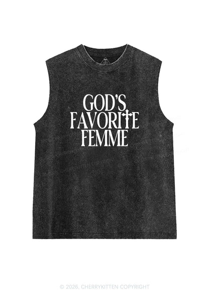 Gods Favorite Femme Pride Y2K Washed Muscle Tank Cherrykitten