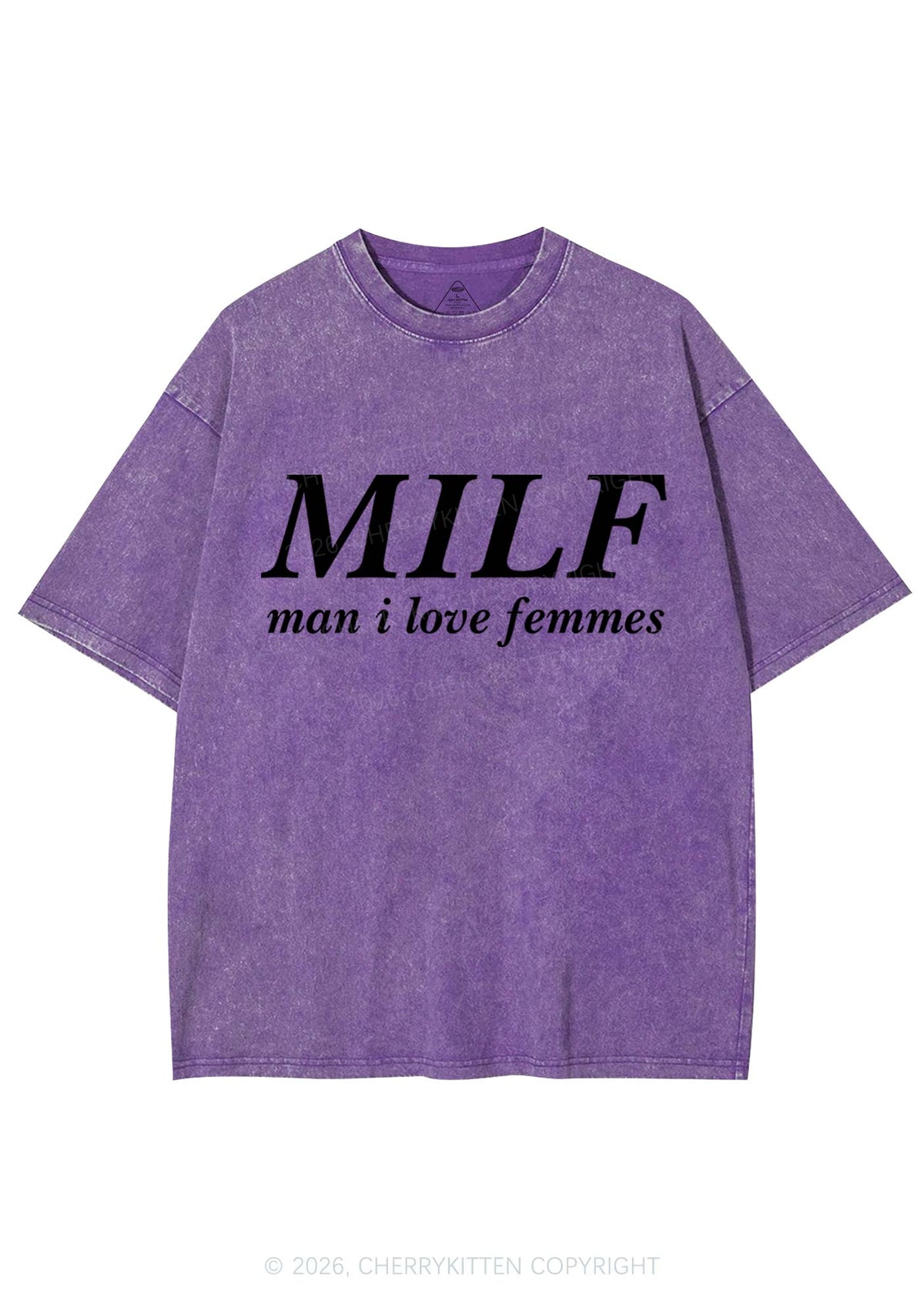 Man I Love Femme Pride Y2K Shirts Washed Tee Cherrykitten