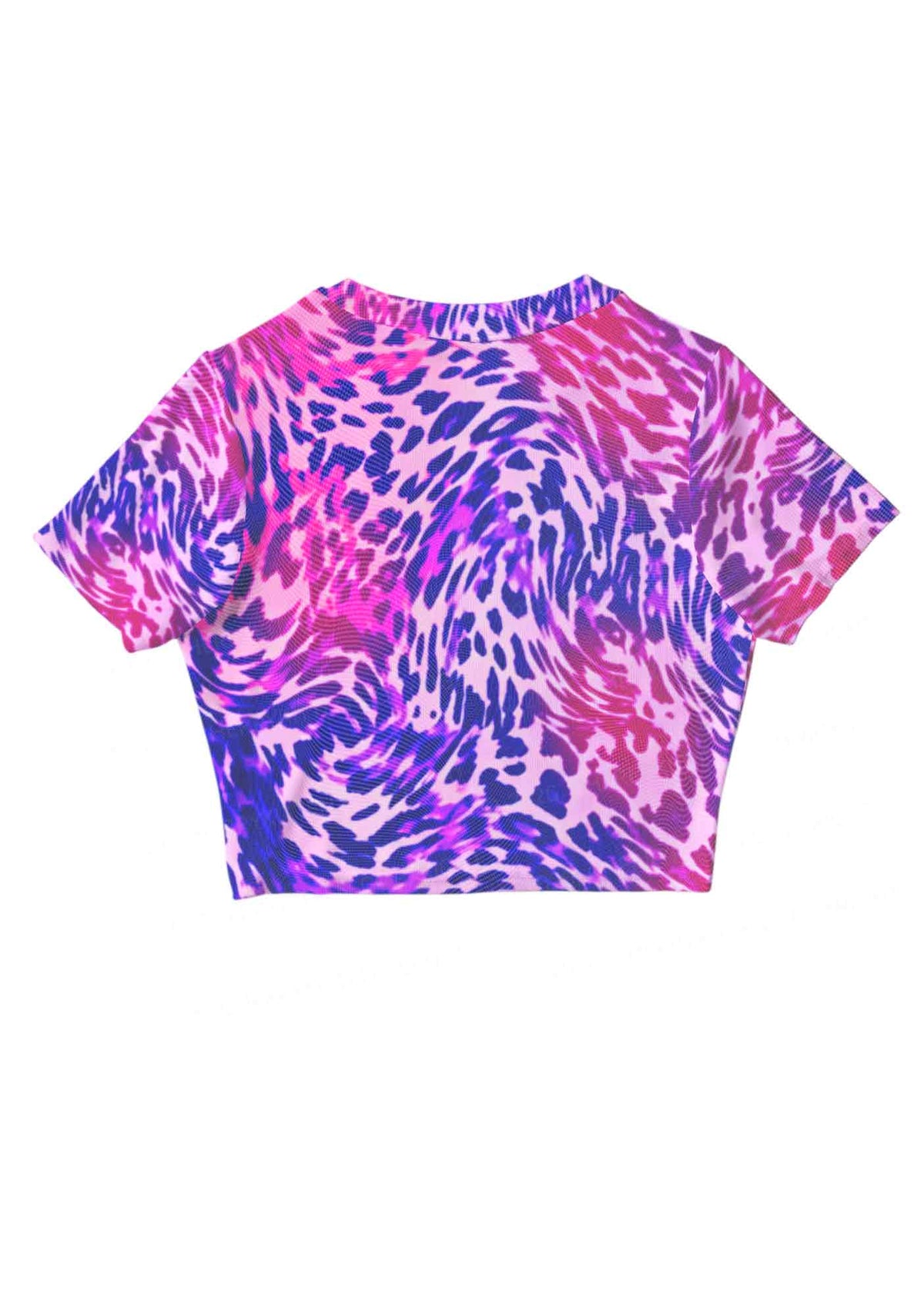 Bisexual Leopard Pride Y2K Mesh Crop Top Cherrykitten