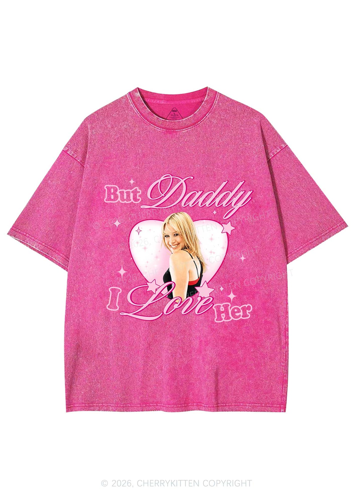 But Daddy I Love Her HD Y2K Shirts Washed Tee Cherrykitten