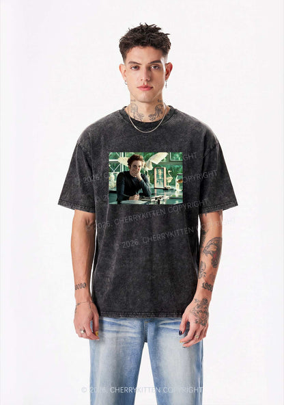 Vampire Boy Y2K Shirts Washed Tee Cherrykitten