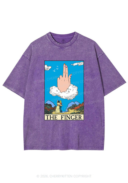 The Lesbians Finger Pride Y2K Shirts Washed Tee Cherrykitten