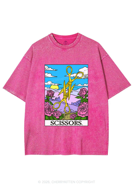 Yellow Scissors Pride Y2K Shirts Washed Tee Cherrykitten