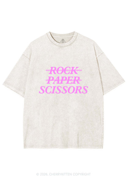 Rock Paper Scissors Pride Y2K Shirts Washed Tee Cherrykitten