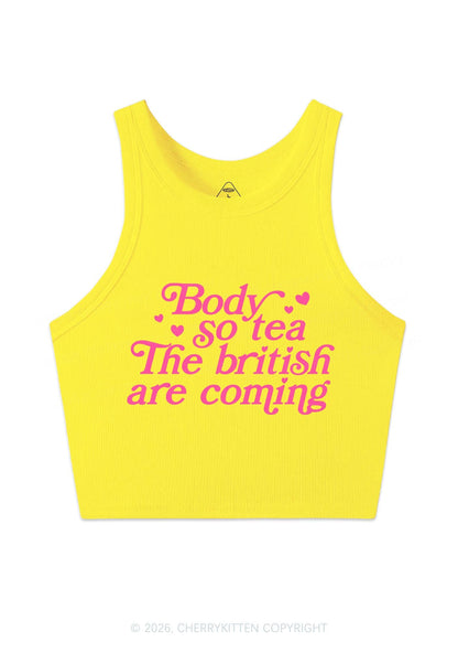 The British Are Coming Y2K Crop Tank Top Cherrykitten