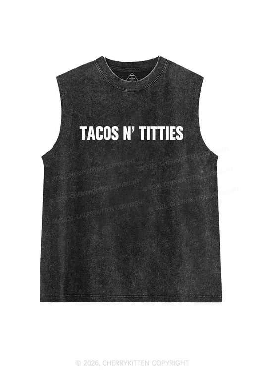 Tacos And Txtties Y2K Washed Muscle Tank Cherrykitten