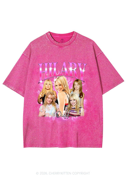 HD Pink Lightning Blonde Girl Y2K Shirts Washed Tee Cherrykitten