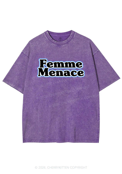 Femme Menace Pride Y2K Shirts Washed Tee Cherrykitten