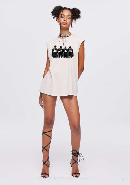 Hockey Crew Y2K Washed Muscle Tank Cherrykitten