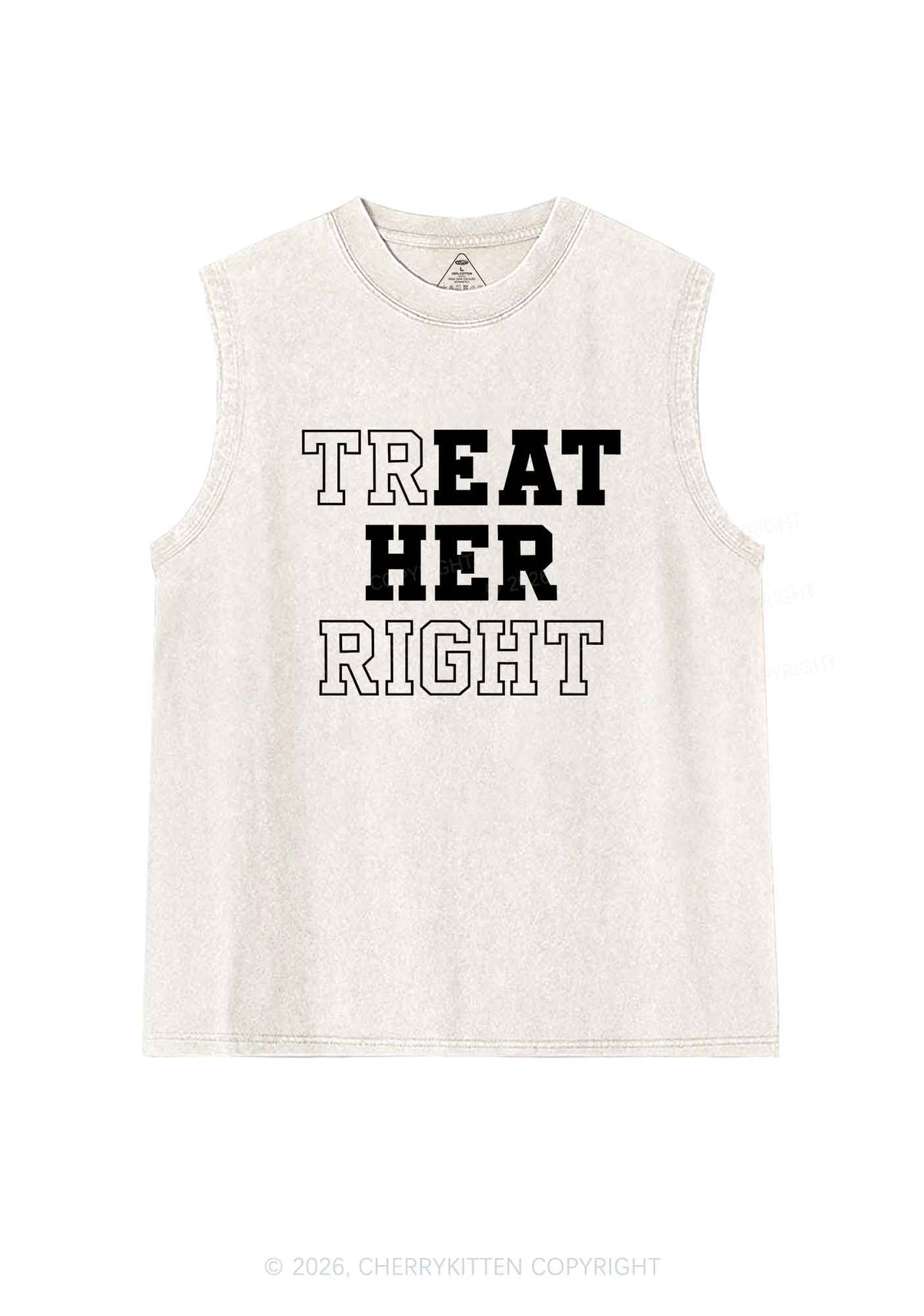 Eat Her Right Pride Y2K Washed Muscle Tank Cherrykitten