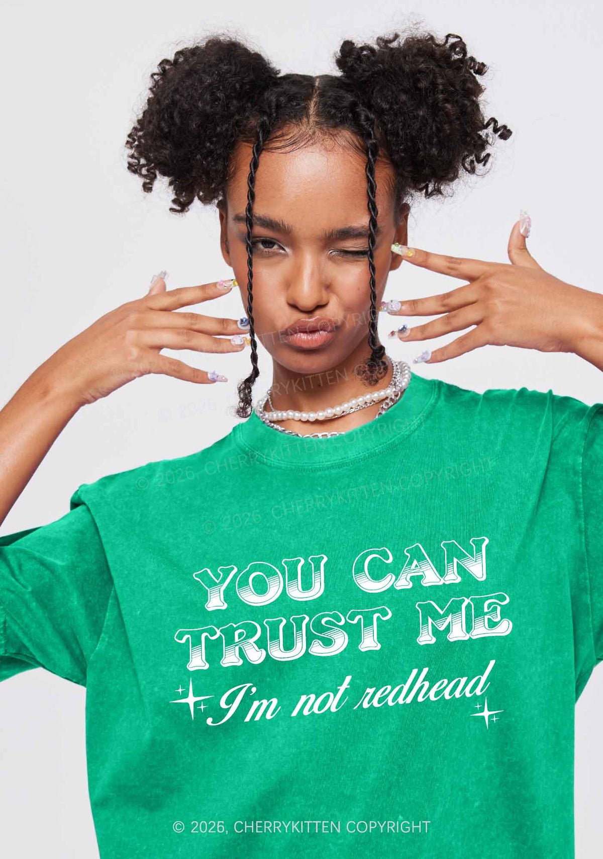 You Can Trust Me St Patricks Y2K Shirts Washed Tee Cherrykitten