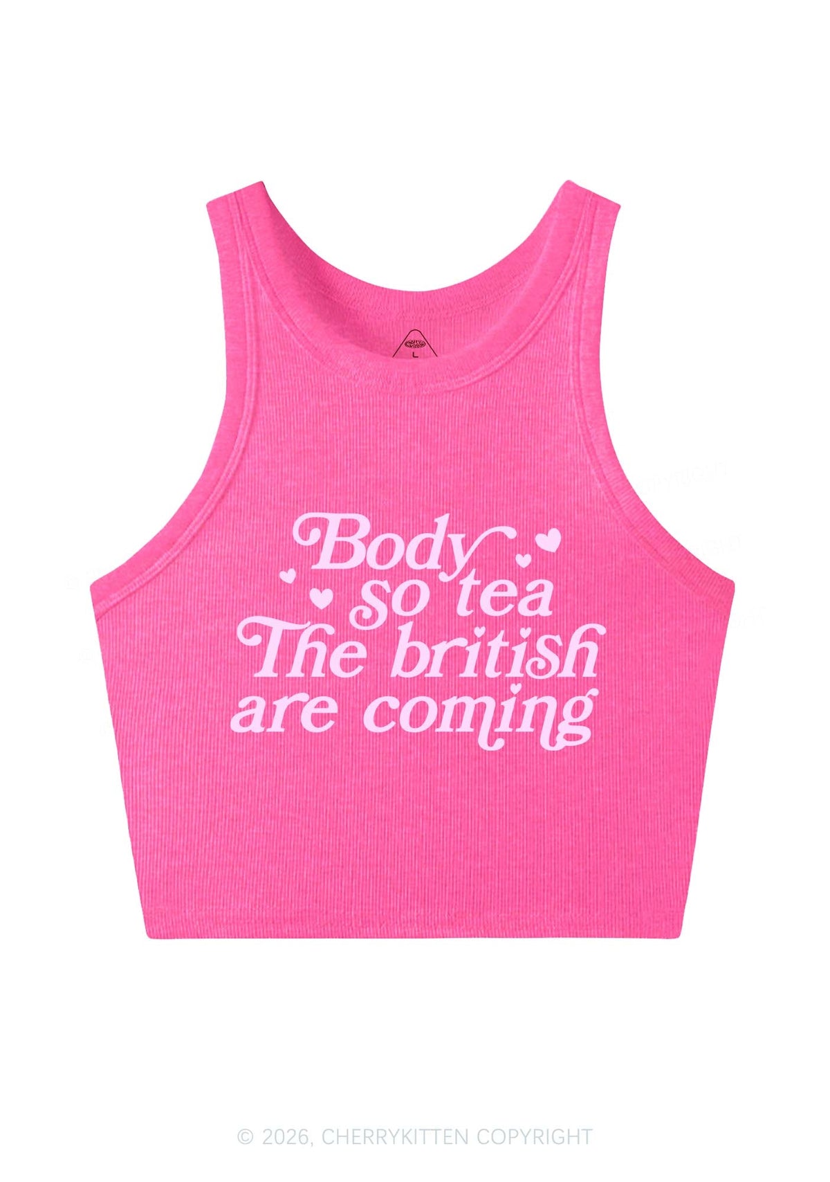 The British Are Coming Y2K Crop Tank Top Cherrykitten