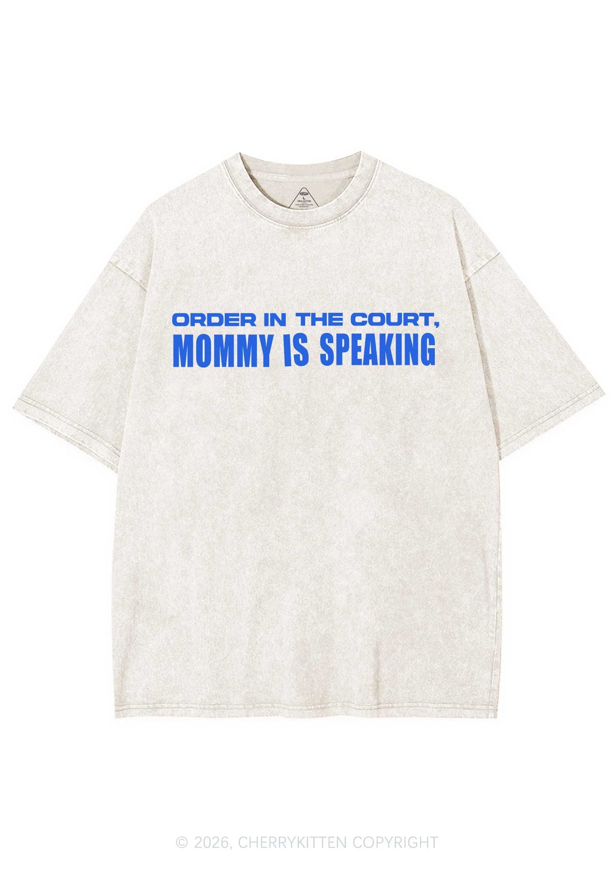 Mommy Is Speaking Y2K Shirts Washed Tee Cherrykitten