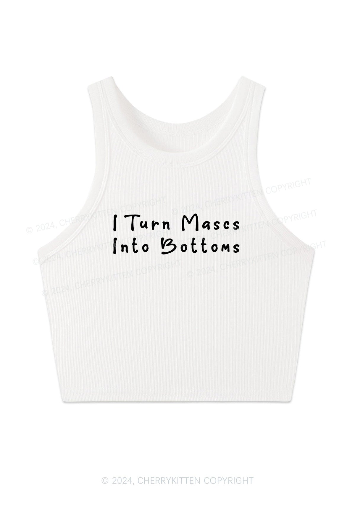 Turn Mascs Into Bottoms Y2K Crop Tank Top Cherrykitten