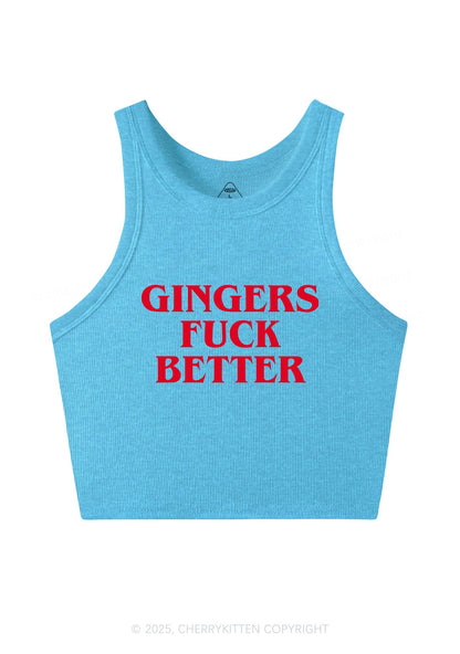 Gingers Fxxk Better Y2K Crop Tank Top Cherrykitten