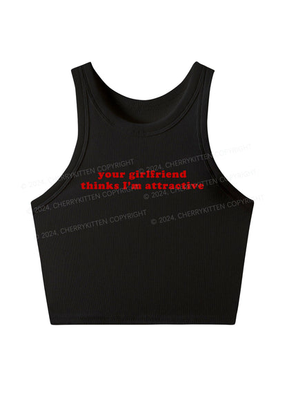 I'm Attractive Y2K Crop Tank Top Cherrykitten