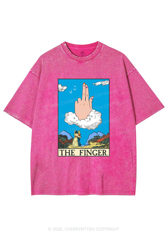 The Lesbians Finger Pride Y2K Shirts Washed Tee Cherrykitten