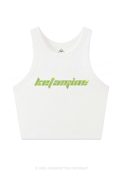 Rhinestone Ketamxxe Y2K Crop Tank Top Cherrykitten