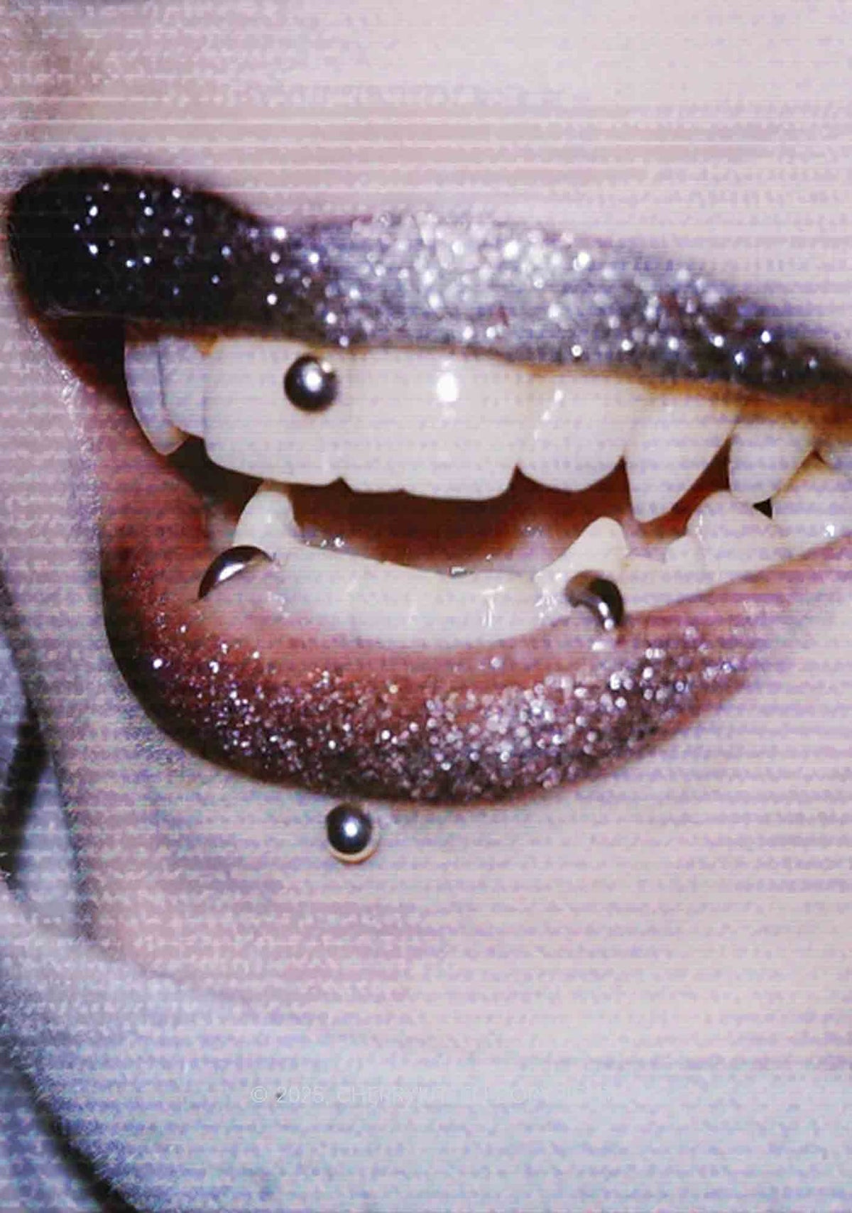 Halloween Punk Lips Y2K Mesh Crop Top Cherrykitten