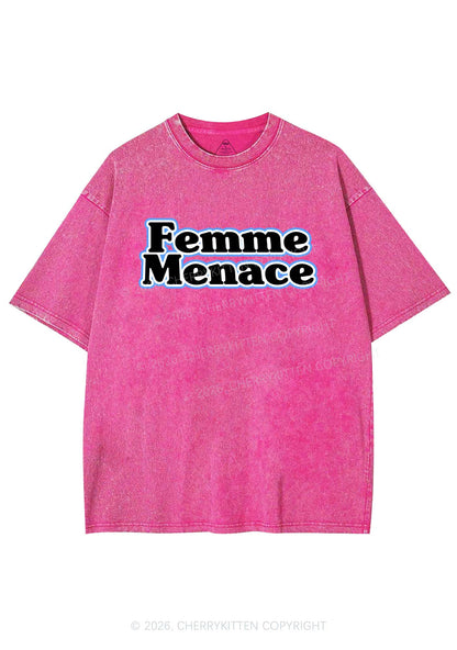 Femme Menace Pride Y2K Shirts Washed Tee Cherrykitten