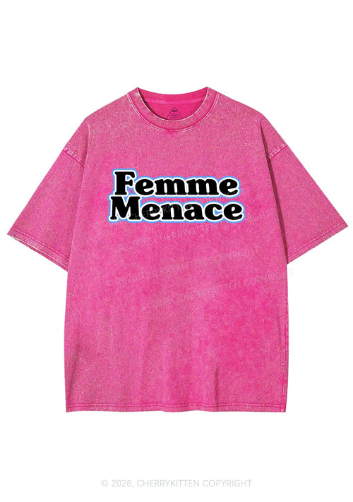 Femme Menace Pride Y2K Shirts Washed Tee Cherrykitten