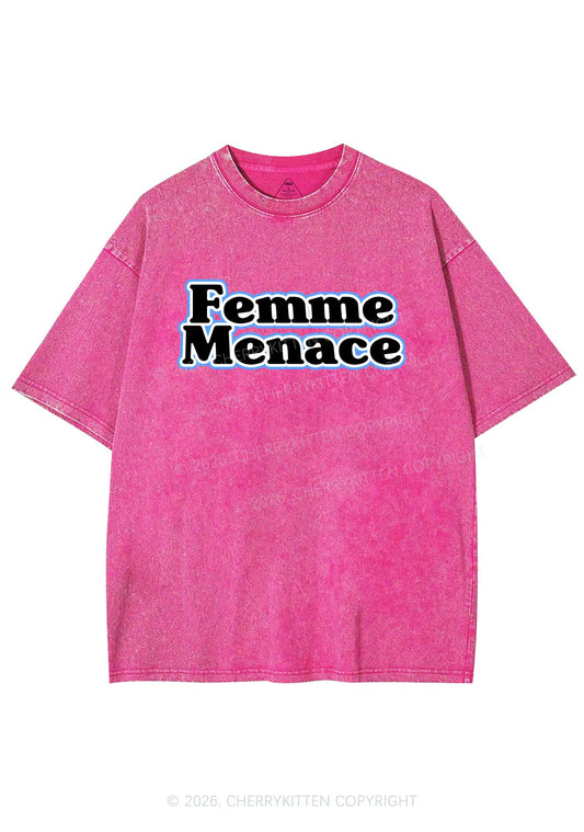 Femme Menace Pride Y2K Shirts Washed Tee Cherrykitten