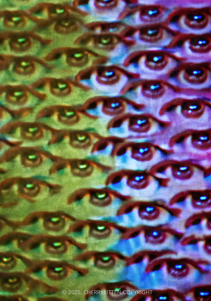 Halloween Spectrum Eyes Y2K Mesh Crop Top Cherrykitten