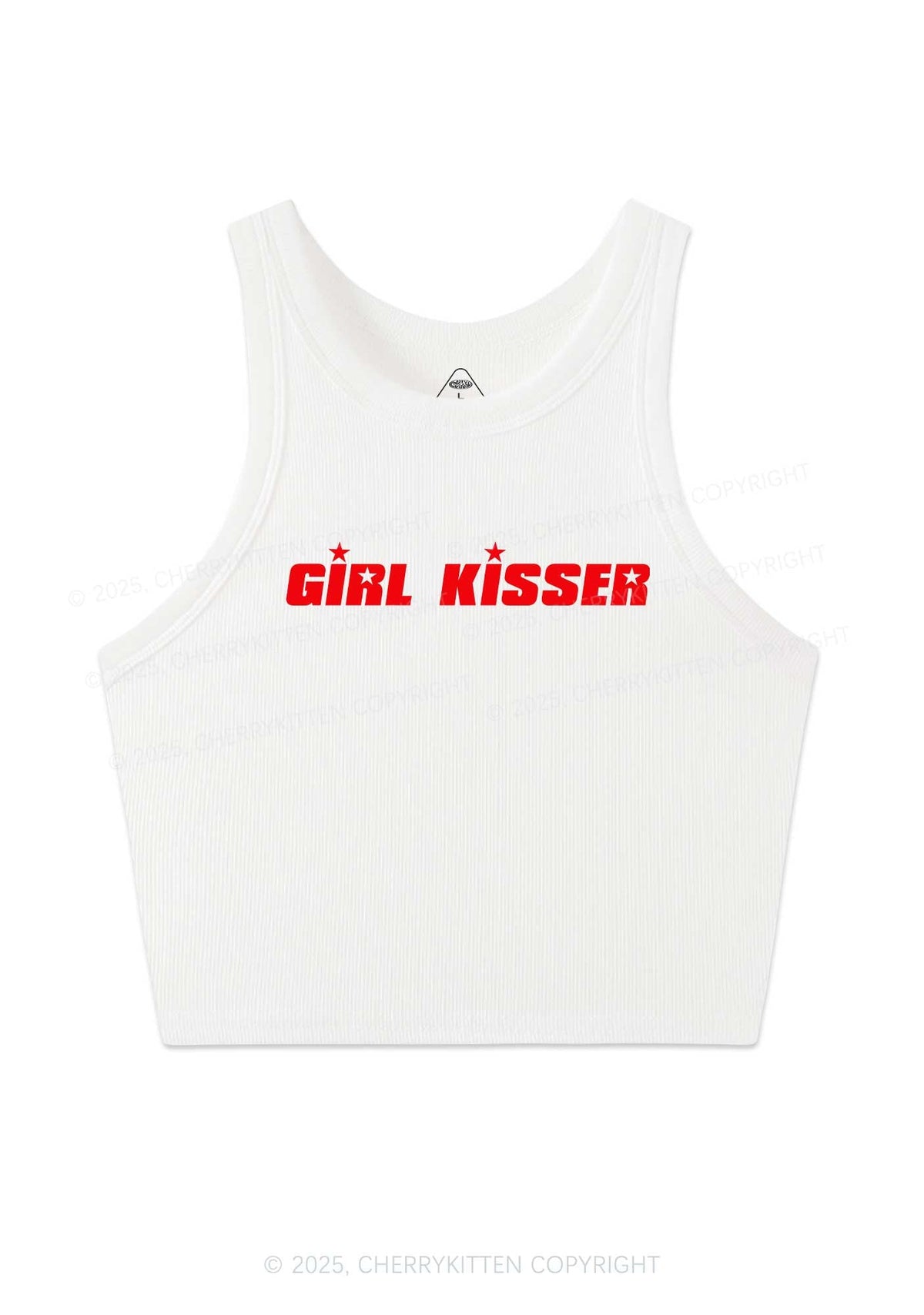Girl Kisser Star Y2K Crop Tank Top Cherrykitten