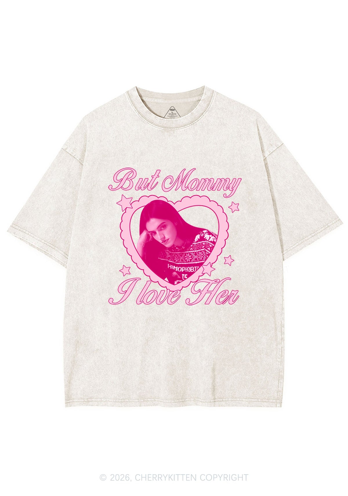 Custom But Mommy I Love Her Y2K Shirts Washed Tee Cherrykitten