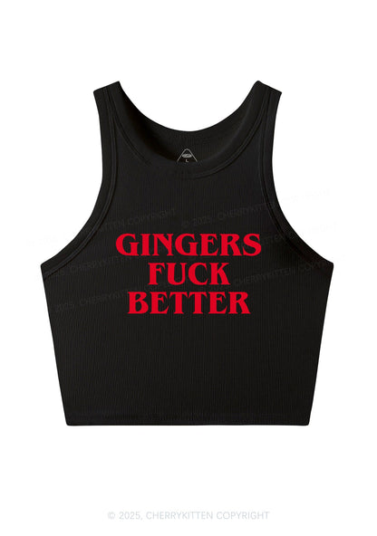 Gingers Fxxk Better Y2K Crop Tank Top Cherrykitten