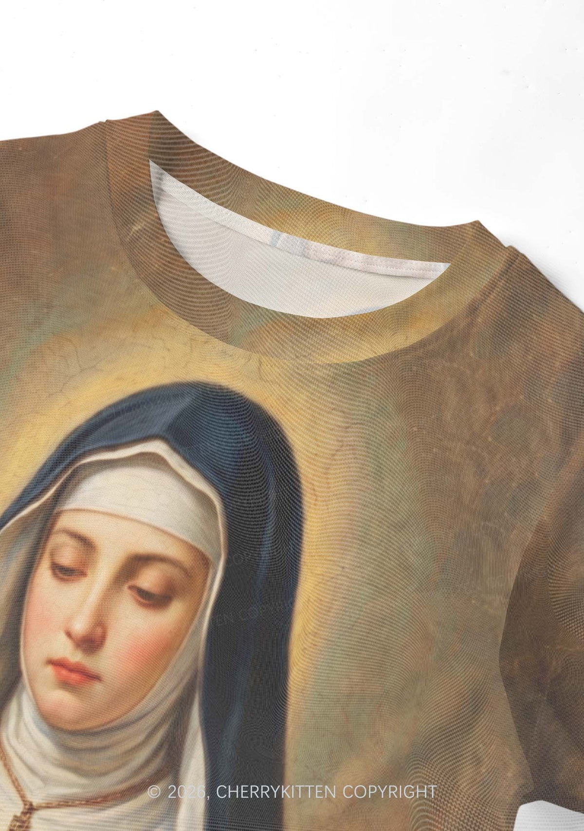 Lesbianism Nun Pride Y2K Mesh Crop Top Cherrykitten