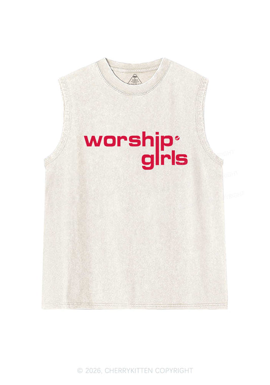 Worship Girls Pride Y2K Washed Muscle Tank Cherrykitten